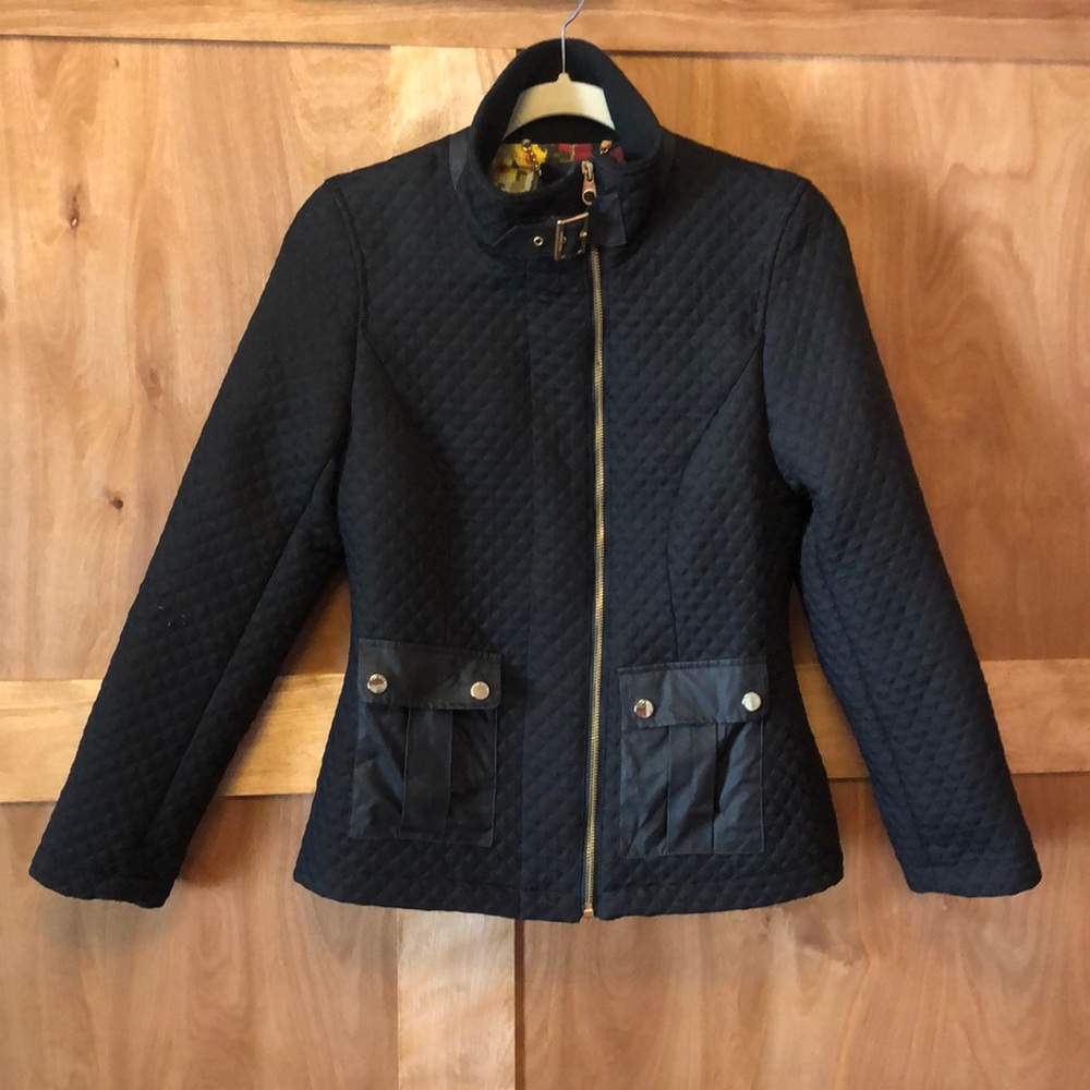 Stunning Ted Baker Quilted Black Jacket